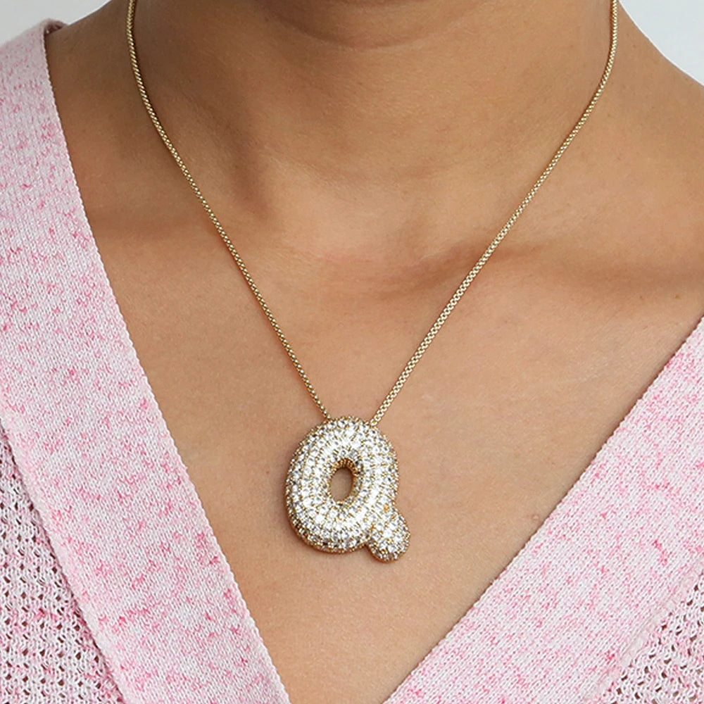 Collier initiales dorées