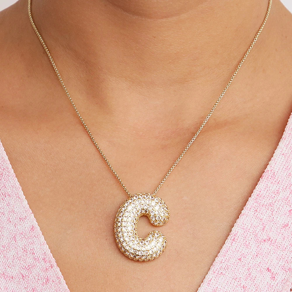 Collier initiales dorées